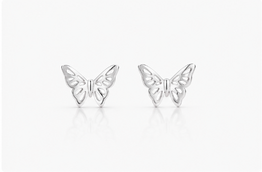 Butterfly Earrings - 925 Sterling Silver