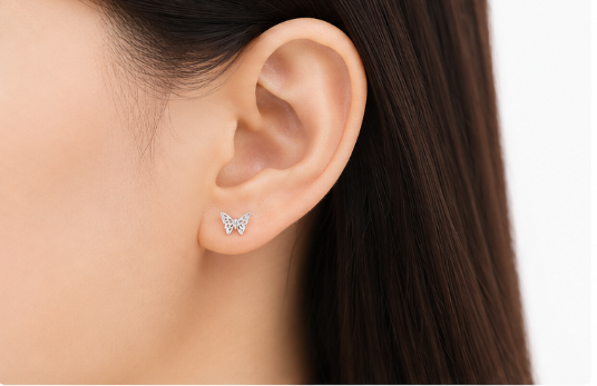Butterfly Earrings - 925 Sterling Silver