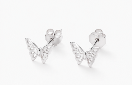 Butterfly Earrings - 925 Sterling Silver