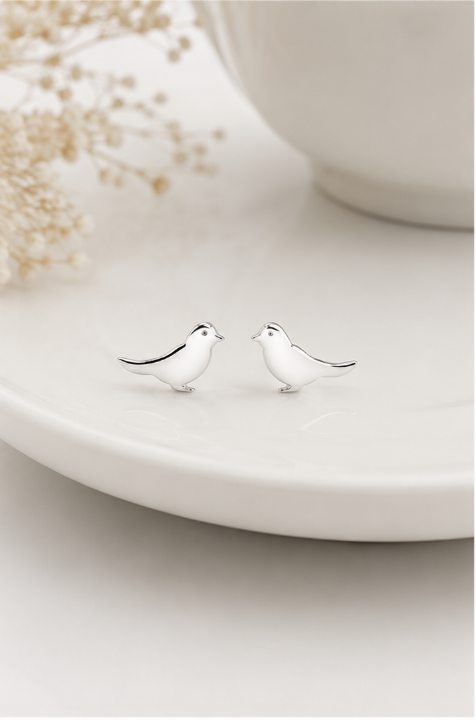 Bird Earring - 925 Sterling Silver