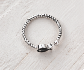 Black Fish Ring - 925 Sterling Silver