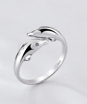 Double Dolphin - 925 Sterling Silver