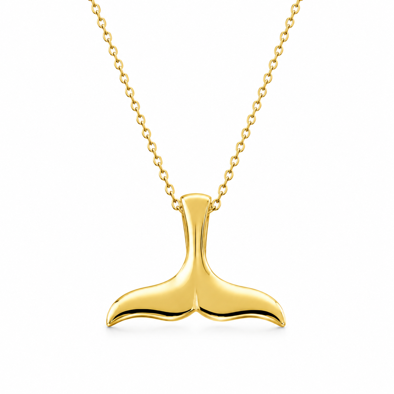 Whale Tail Necklace - 925 Sterling Silver