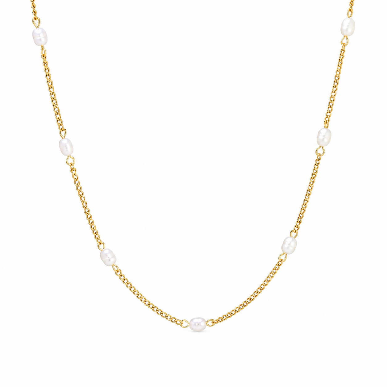 Gold Pearl Necklace