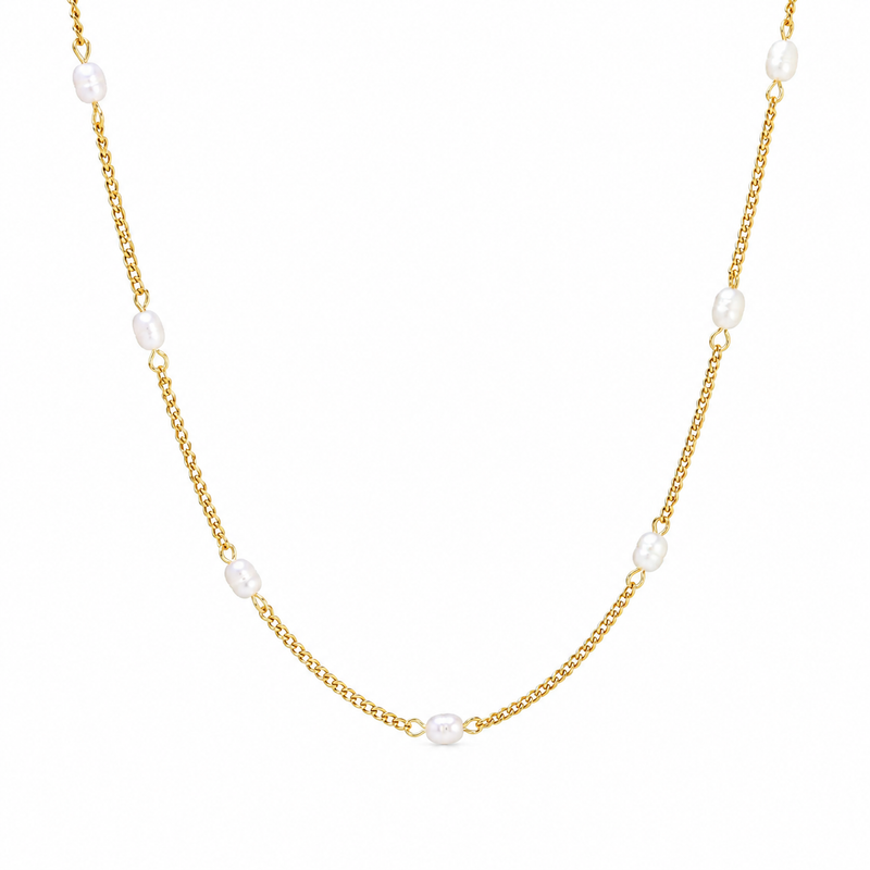 Gold Pearl Necklace