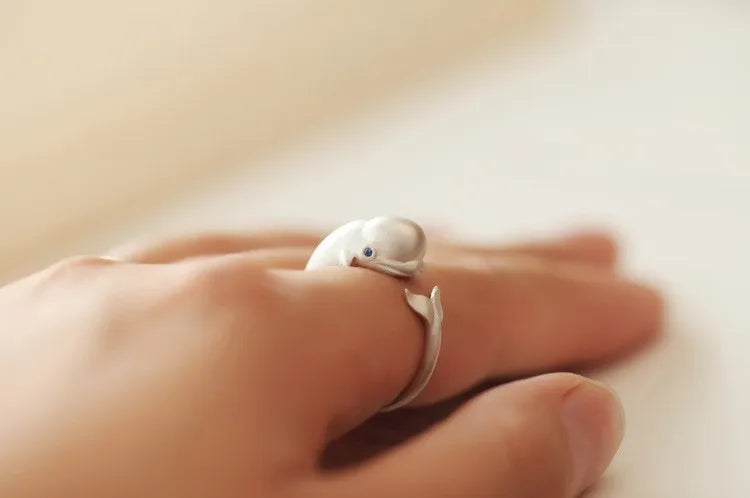 Whale Ring -  925 Sterling Silver