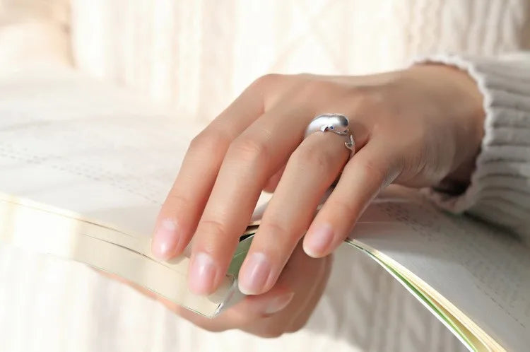Whale Ring -  925 Sterling Silver