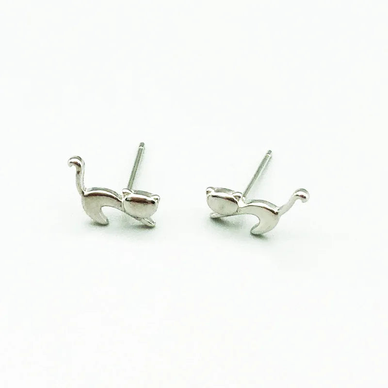 Little Kitty Earrings - 925 Sterling Silver